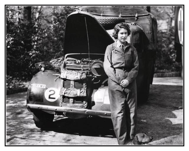Princess Elizabeth working on a military vehicle | © Shawshots / Alamy Stock Photo